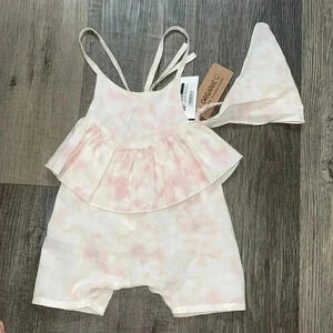 Two In A Castle Tie Dye Pink Romper 0/3 Months NWT